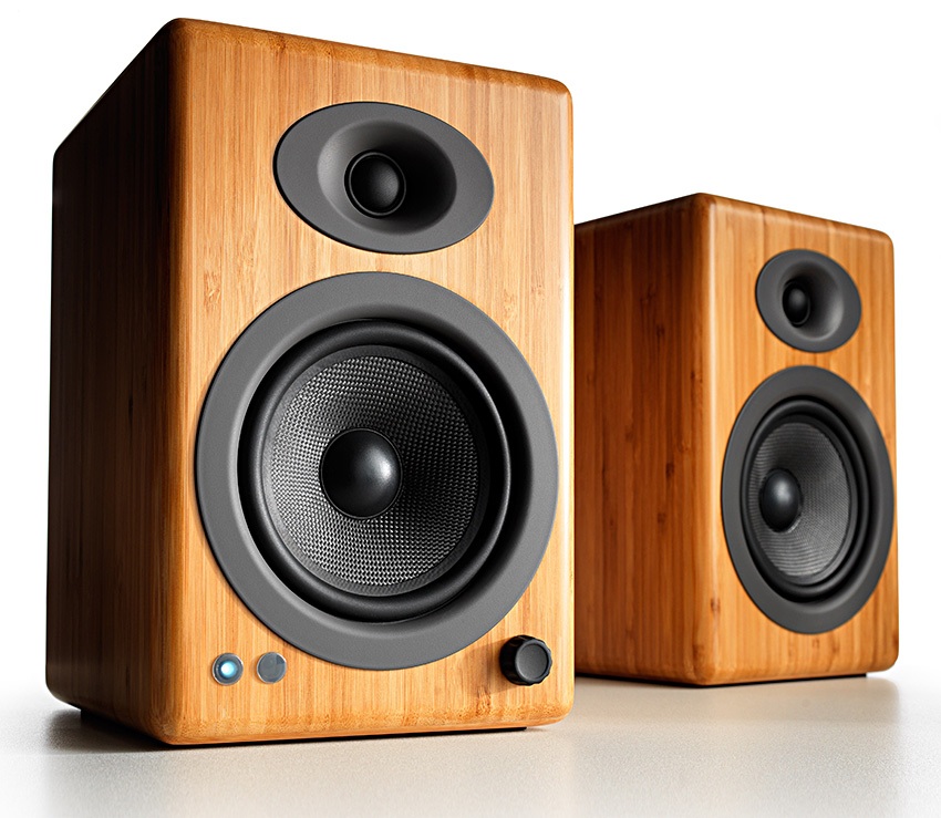 audioengine A5+ Wireless Speakers Bamboo